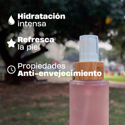 Atomizador de Agua de Rosa Natural - 100Ml